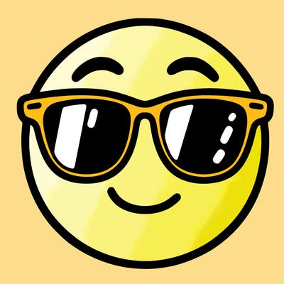emoji with sunglasses