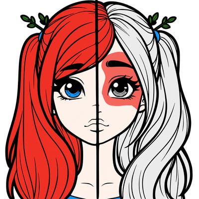 realistic girl split