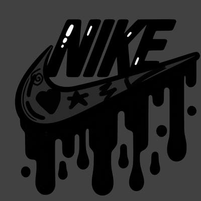 dripping nike logo