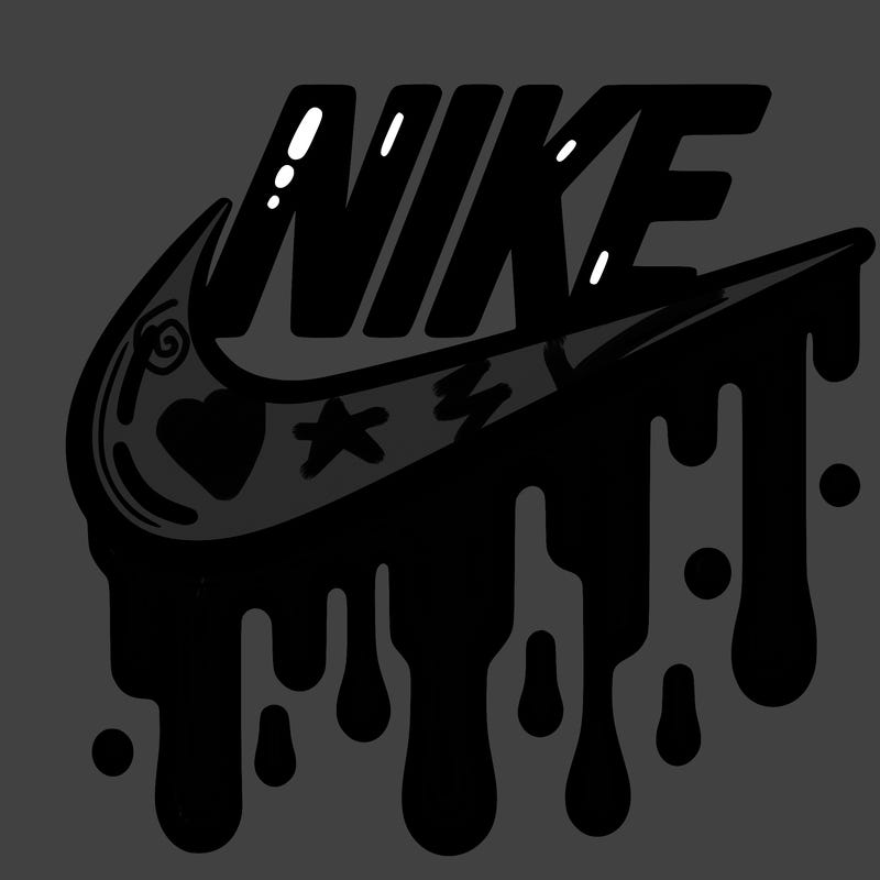 dripping nike logo