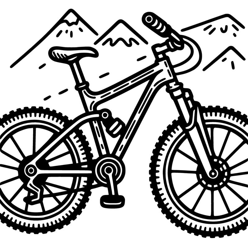 mountain bike with thin lines