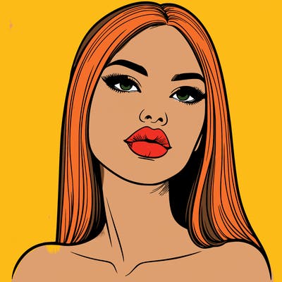 realistic woman with full lips