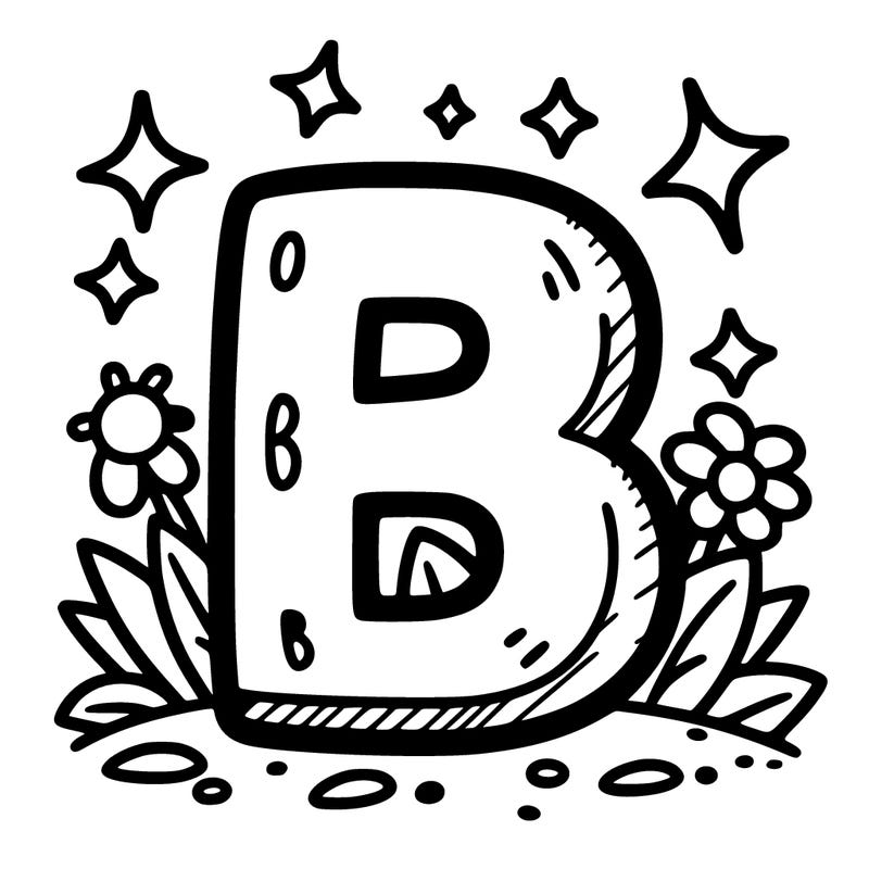 letter b coloring page