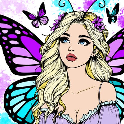 butterfly fairy realistic girl