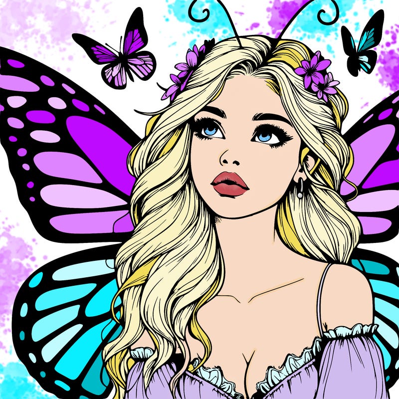 butterfly fairy realistic girl