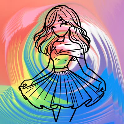 woman in skirt