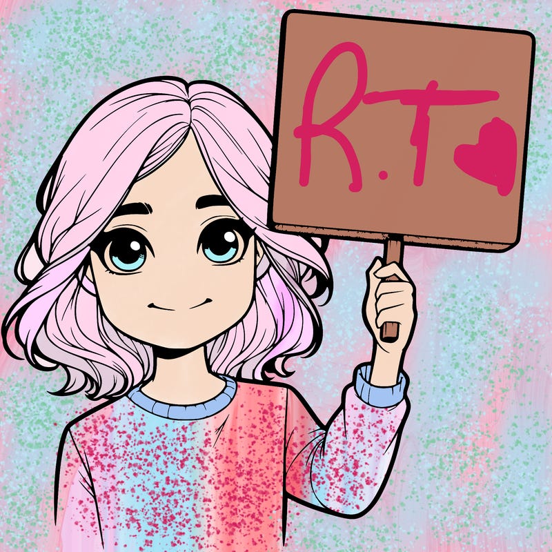 realistic girl holding up a sign