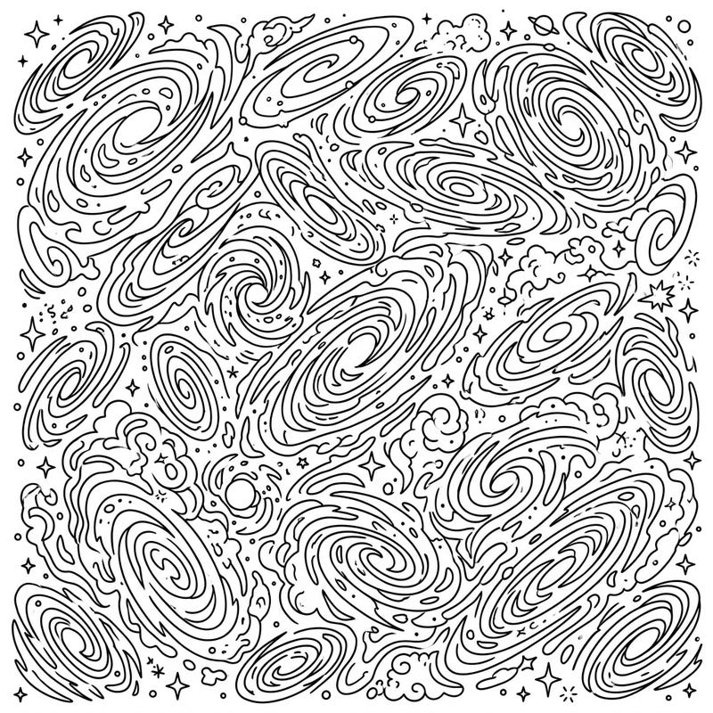 Dive into the breathtaking expanse of space with this mesmerizing coloring page featuring numerous galaxy clusters. Unleash your creativity as you bring vibrant life to swirling galaxies, nebulae, and distant stars.