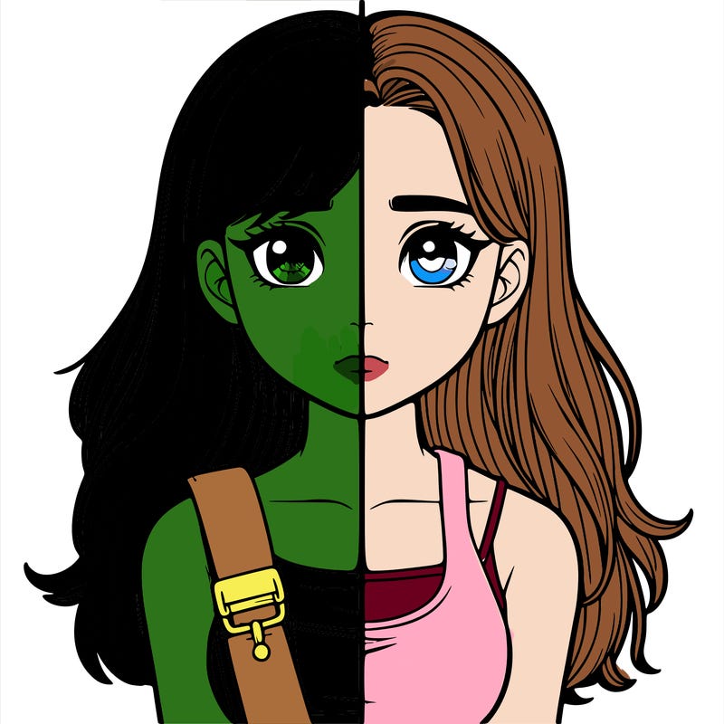 realistic girl split