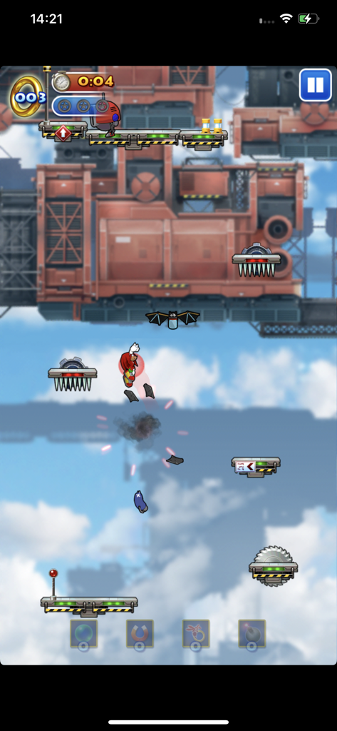 Sonic Jump™ - Knuckles springt durch Plattformen in der Mechanical Zone von Sonic Jump