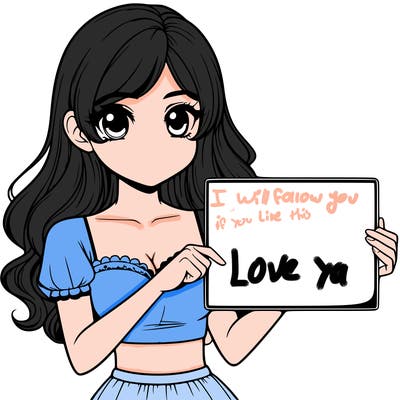 realistic pretty girl holding blank sign