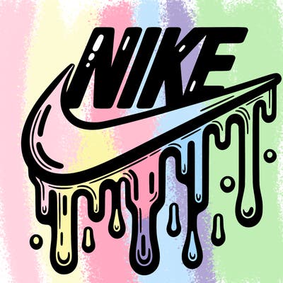 dripping nike logo