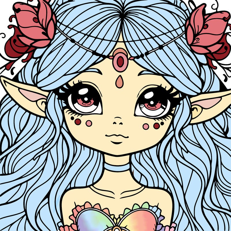 pretty alien elf girl