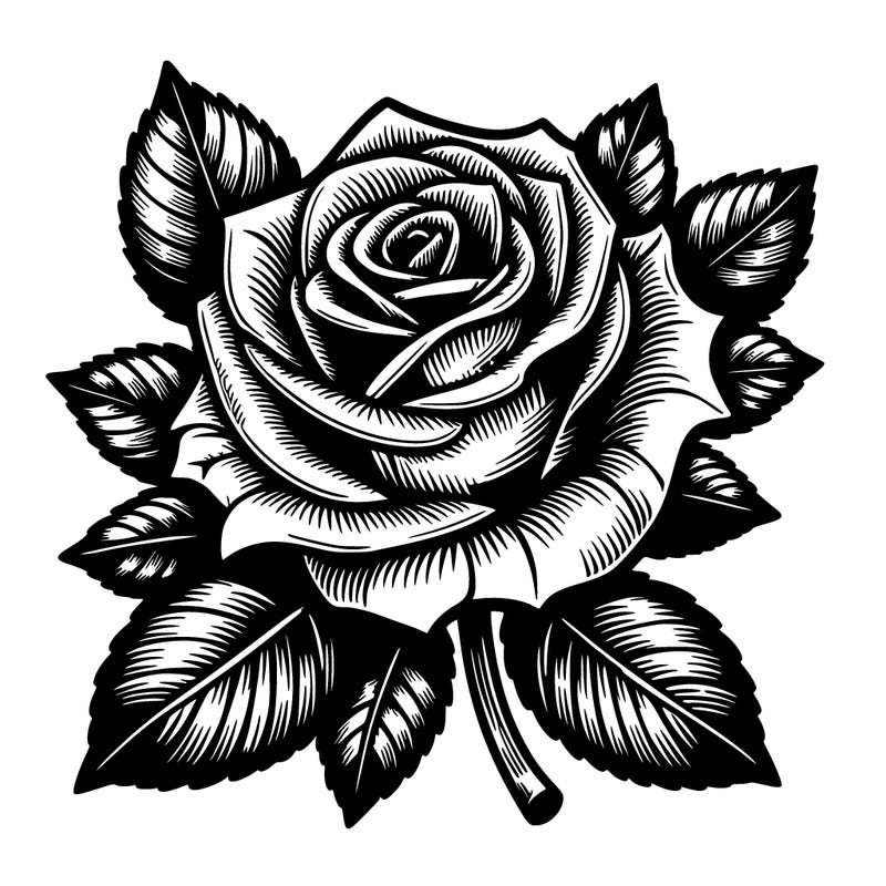 realistic detailed rose