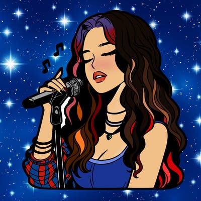 realistic female singer