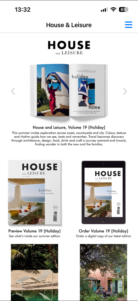 House & Leisure - Digital preview of House and Leisure magazine Volume 19 on a mobile app interface