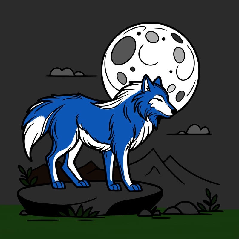 wolf moonlight