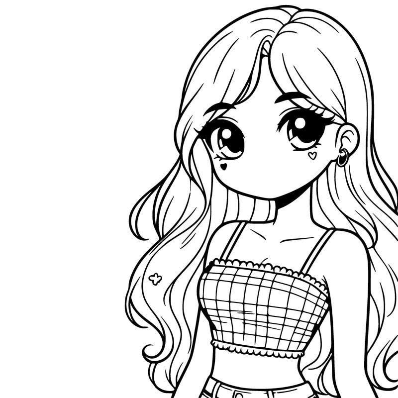 pretty girl in cute crop top