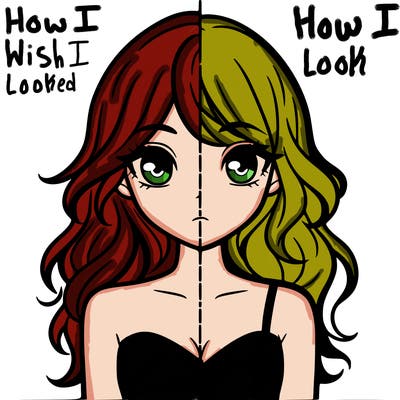 a split of a girl