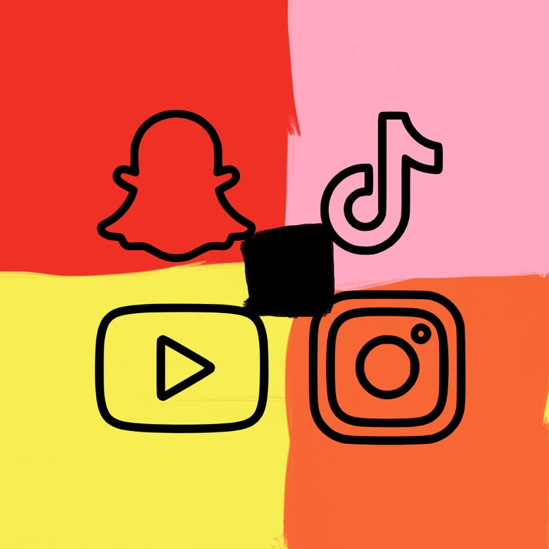snapchat youtube tiktok instagram