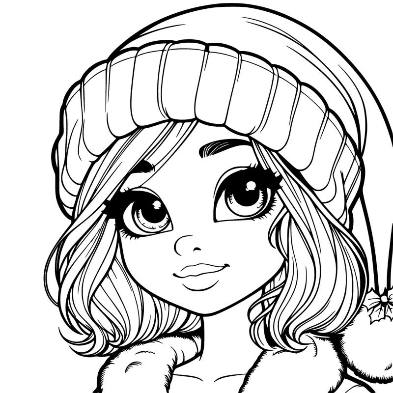 realistic christmas girl