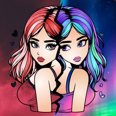 realistic girl split