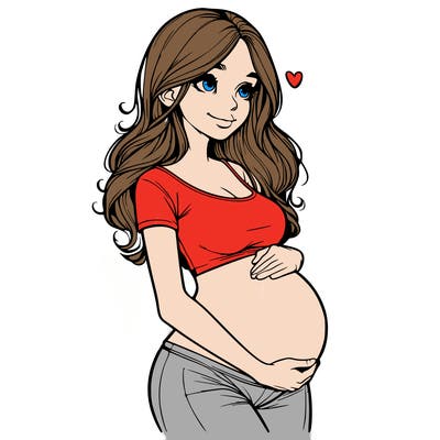 realistic pregnant girl