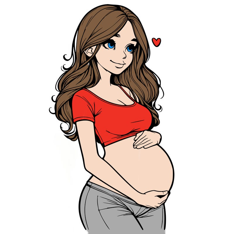realistic pregnant girl