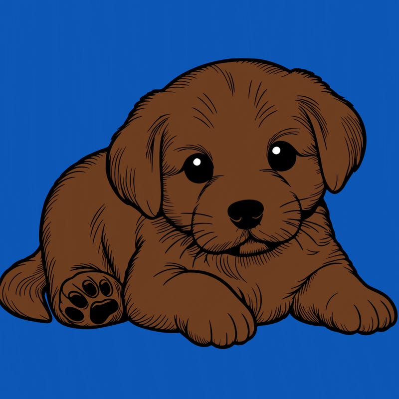 a cute realistic puppy