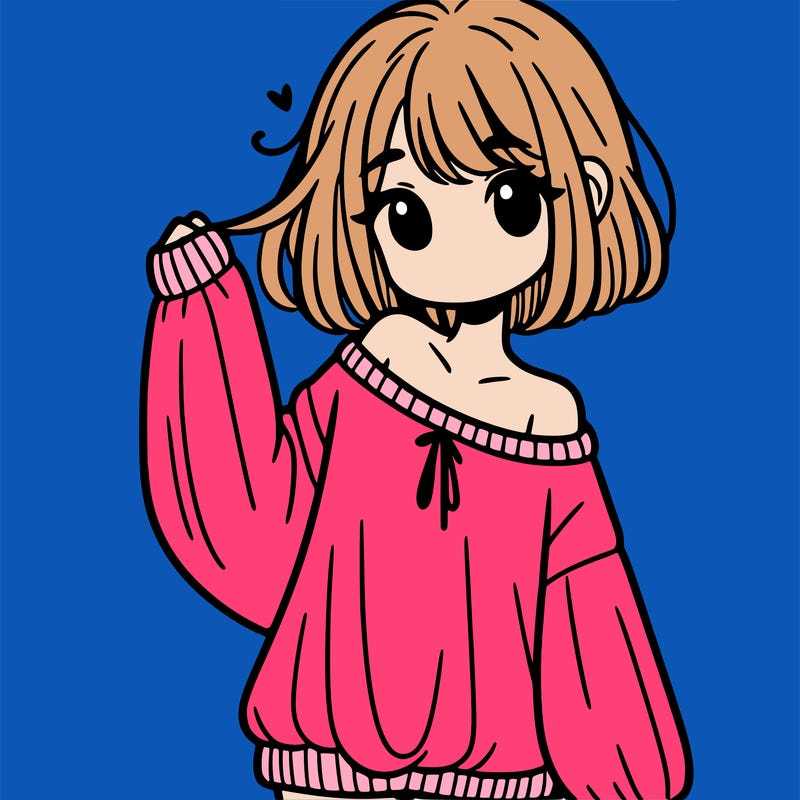 girl in baggy sweater hanging off her shoulder