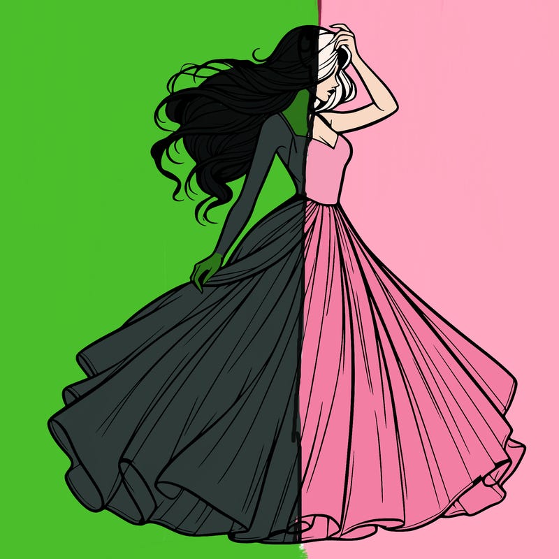 realistic woman with dress flowing in the wind