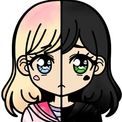 a split of a girl