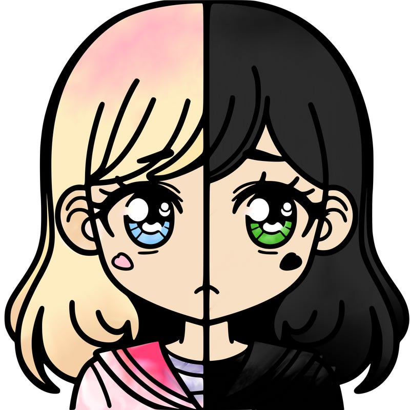 a split of a girl