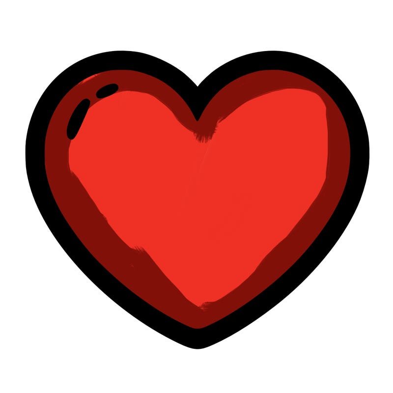 a blank heart