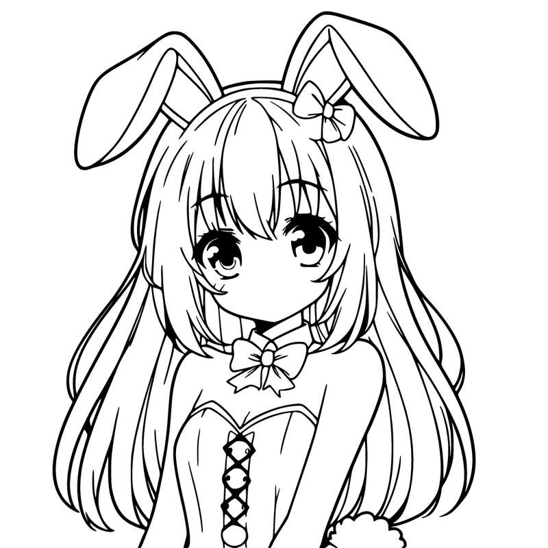 anime girl in bunny costume
