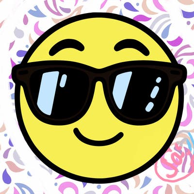 emoji with sunglasses