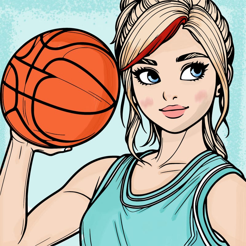 realistic basketball girl