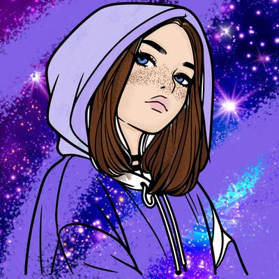 a realistic girl in a hoodie