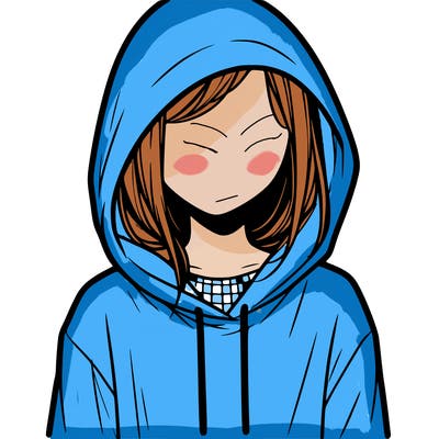 faceless girl in hoodie