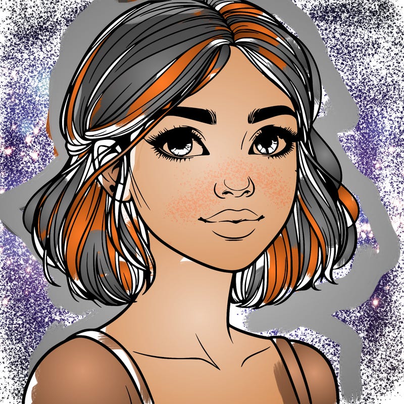 realistic girl with freckles