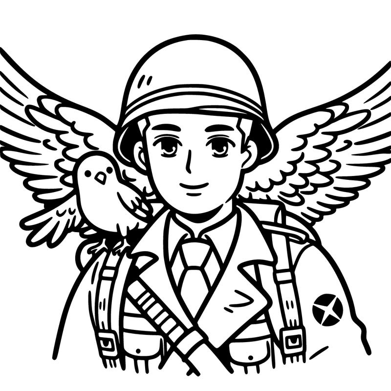 world war 2 man with bird wings