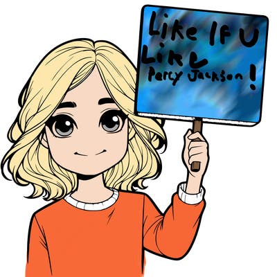 realistic girl holding up a sign