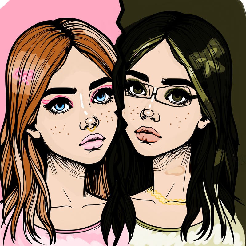 realistic girl split