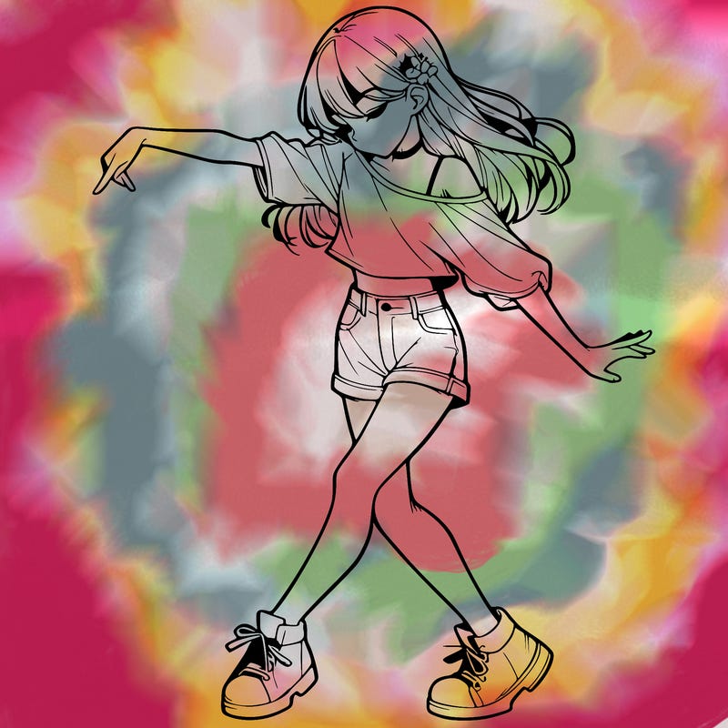 realistic girl danceing