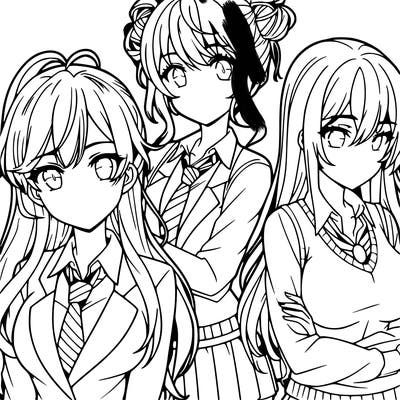 anime girls teenagers