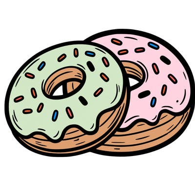 a piece of food doughnuts