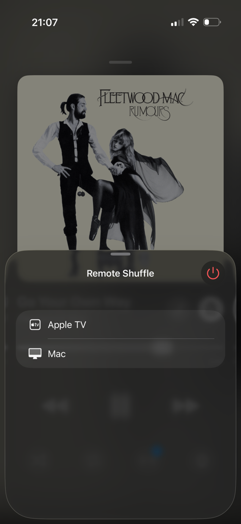 Real Shuffle Music - Real Shuffle Music app interface showing Remote Shuffle options for Apple TV and Mac