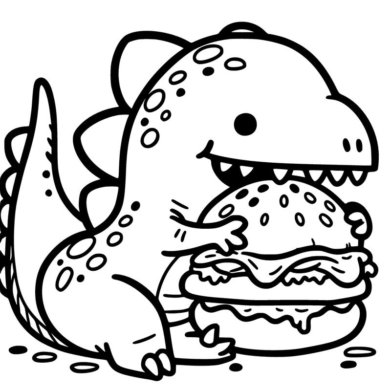 dinosaur earing a dino nuggie