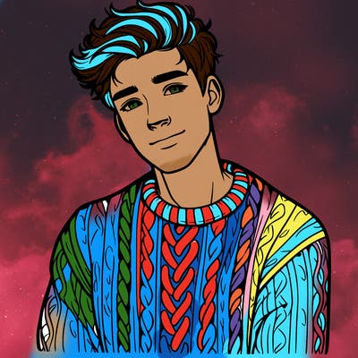 realistic guy with a beautiful jumper