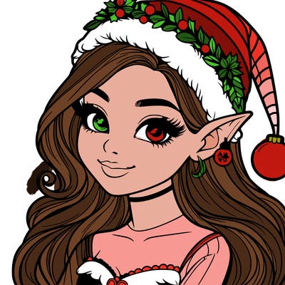 christmas girl elf realistic